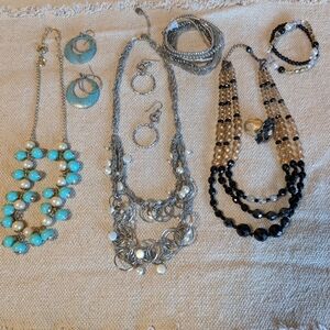 Bundle of Necklaces, Bracelets And Earrings